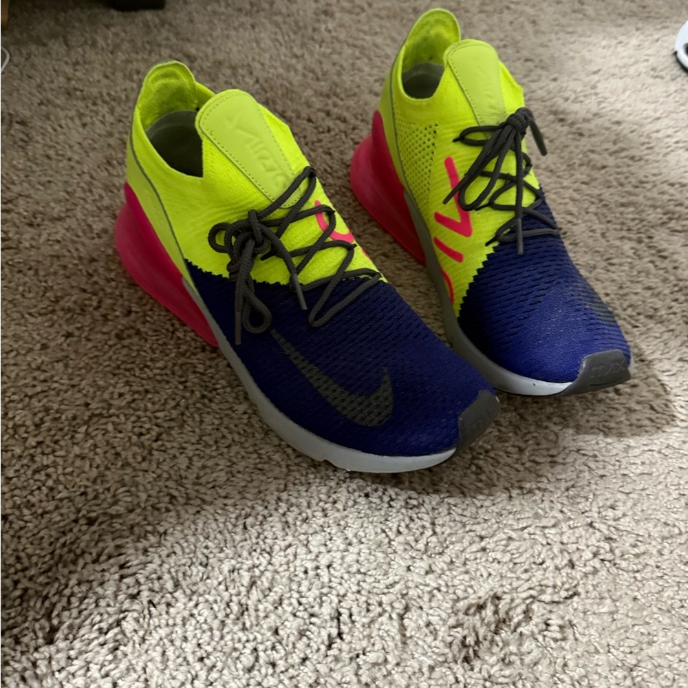 Nike Neon Yellow and Blue Sneakers